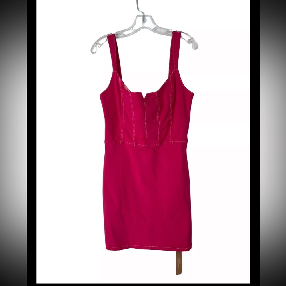 NWT Reformation Jolie Bustier Mini Dress Barbie Pink Size 10 - Picture 3 of 4